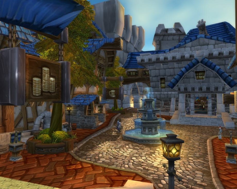 Bank i AH w Trade District w Stormwind